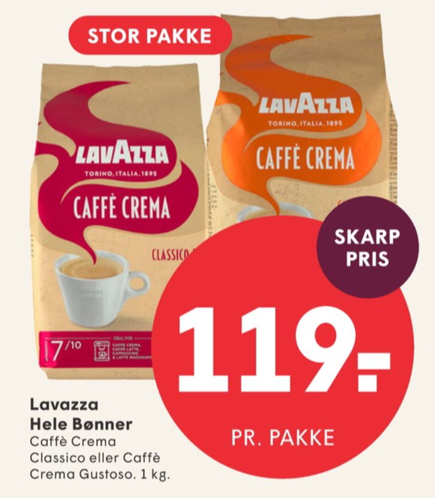 LavAzza Caffe Crema Gustoso, Kaffebønner