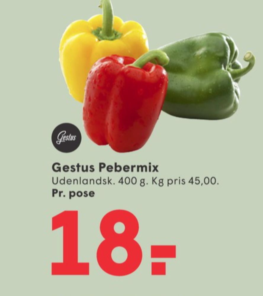 Gestus, Peberfrugt