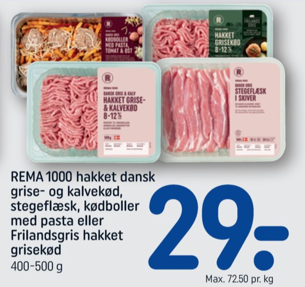 Rema 1000, Hakket kalv og grisekød 8-12%