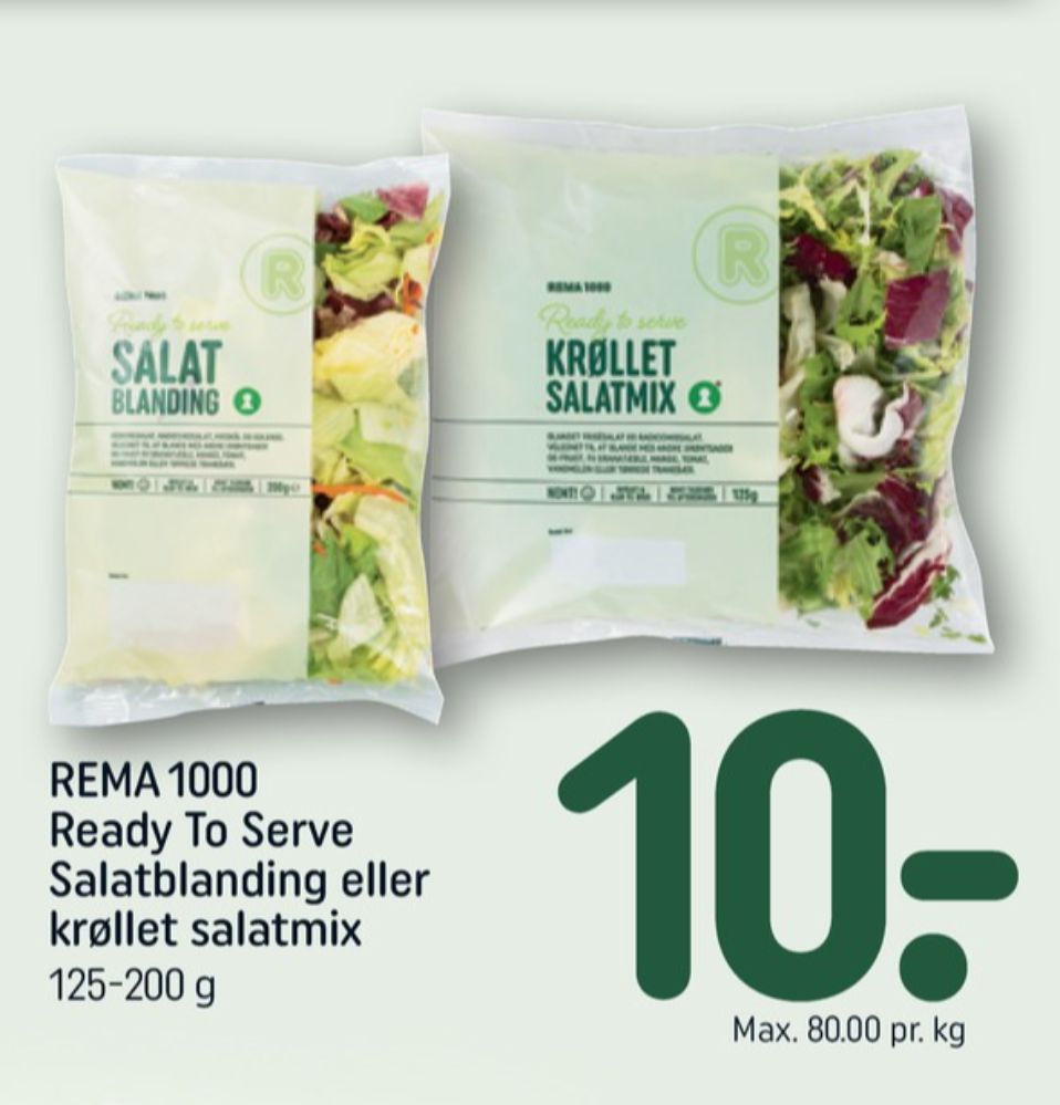 Rema 1000, Salatblanding