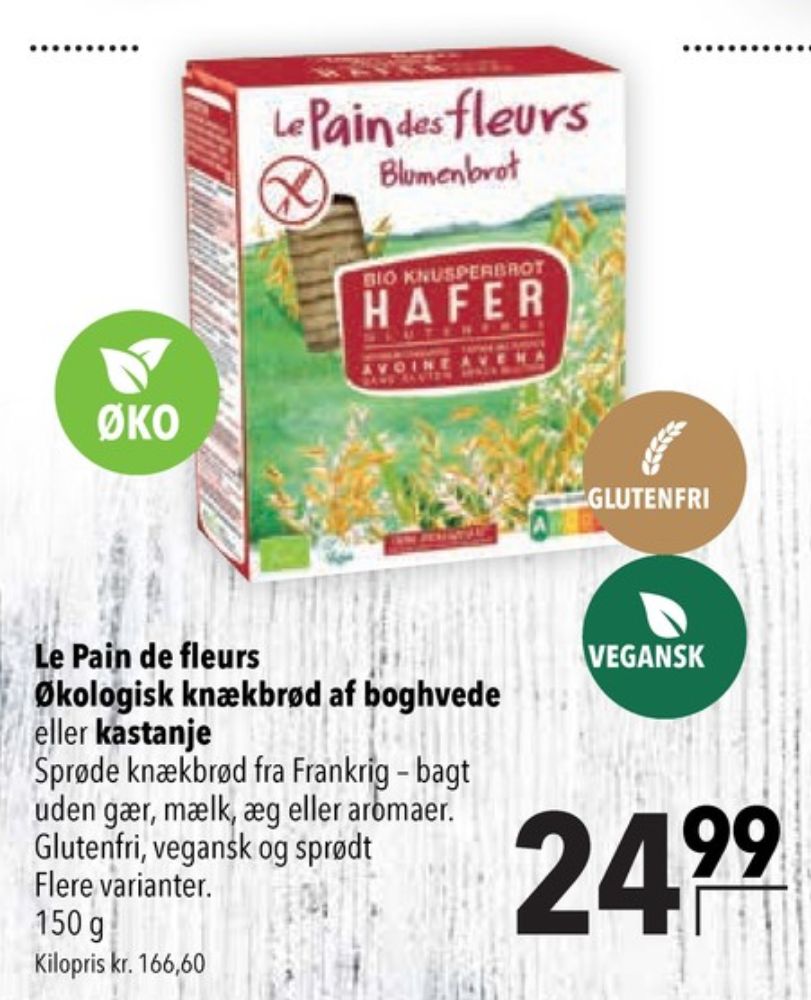 Le Pain des Fleurs, Knækbrød