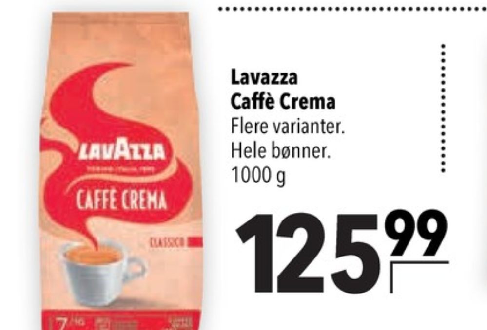 LavAzza Caffe Crema Classico, Kaffebønner