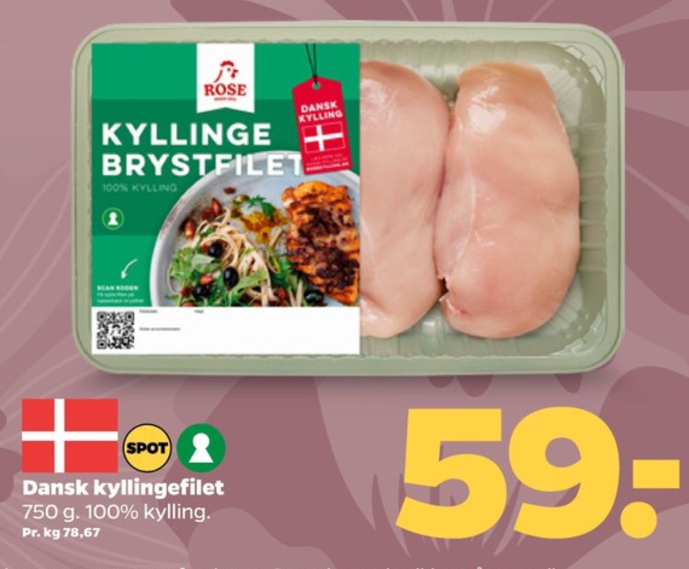 Rose, Kyllingebrystfilet