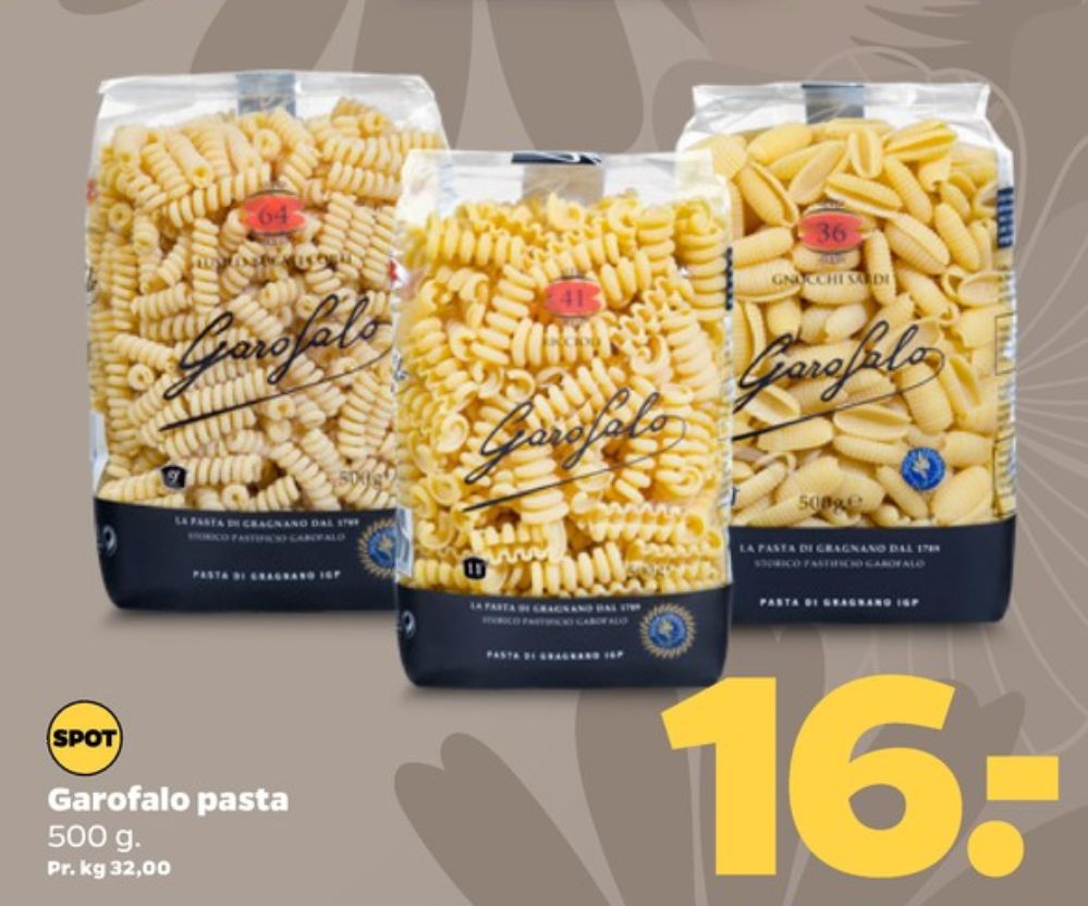 Garofalo, Pasta
