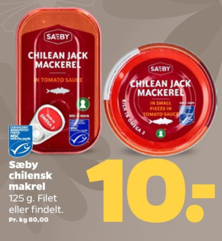 Sæby, Makrelfilet i Tomat
