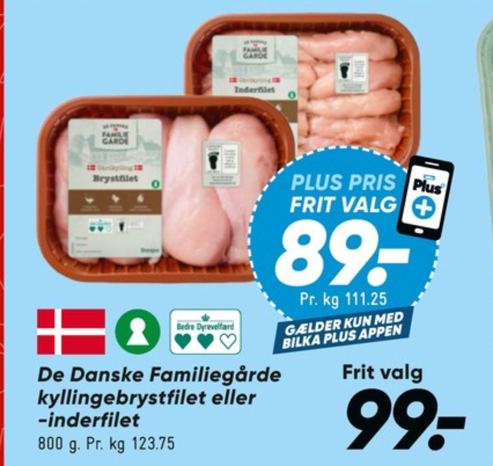 De Danske Familiegårde, Kyllingeinderfileter
