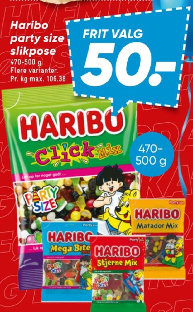 Haribo Matador Mix, Slikposer