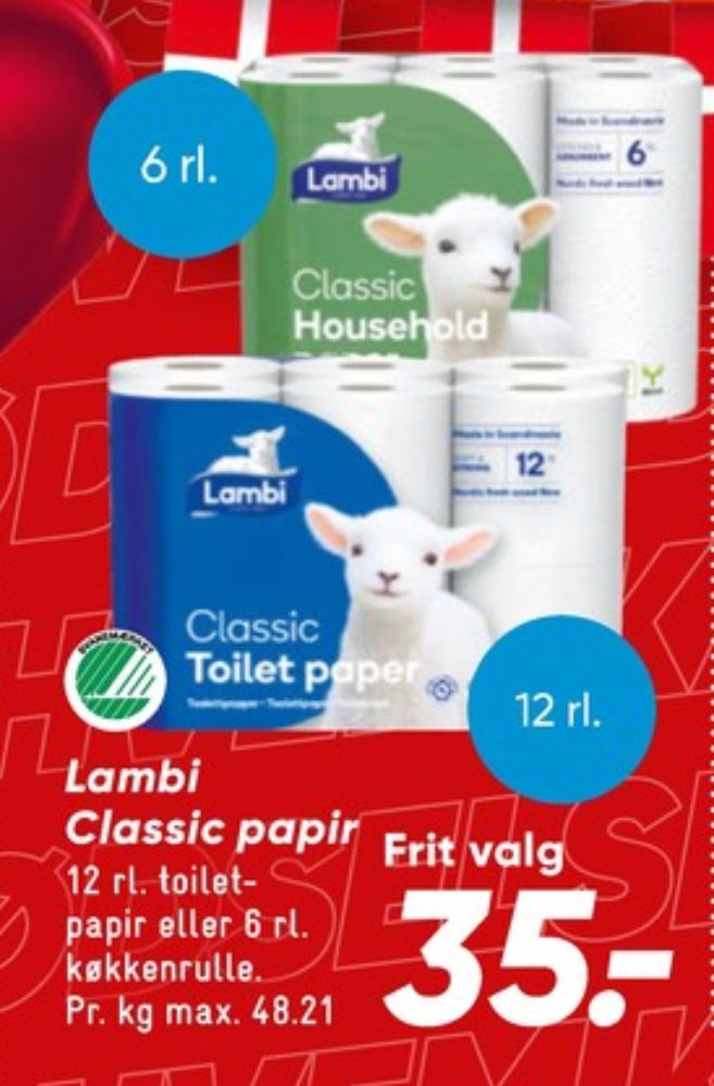 Lambi Classic, Toiletpapir