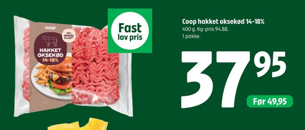 Coop, Hakket oksekød 14-18%