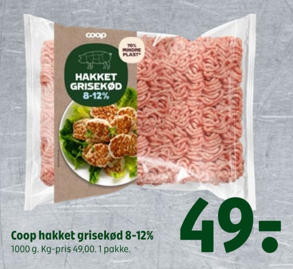Coop, Hakket grisekød 8-12%