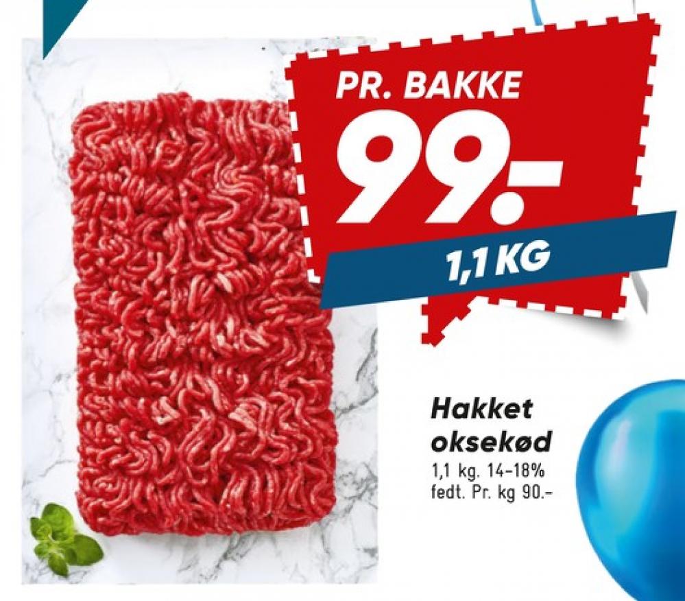 Hakket oksekød 14-18%