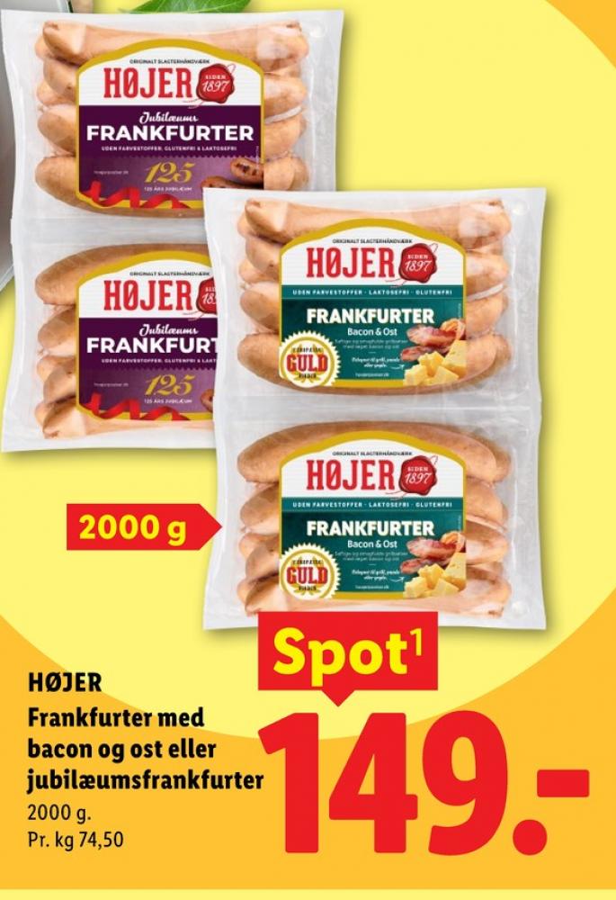 Højer Pølser, Frankfurter Bacon & Ost
