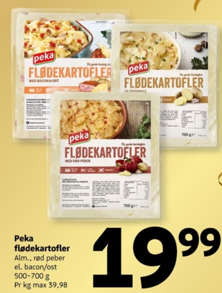 Peka, Flødekartofler med peberfrugt