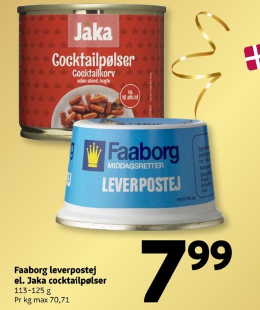 Jaka, Cocktailpølser