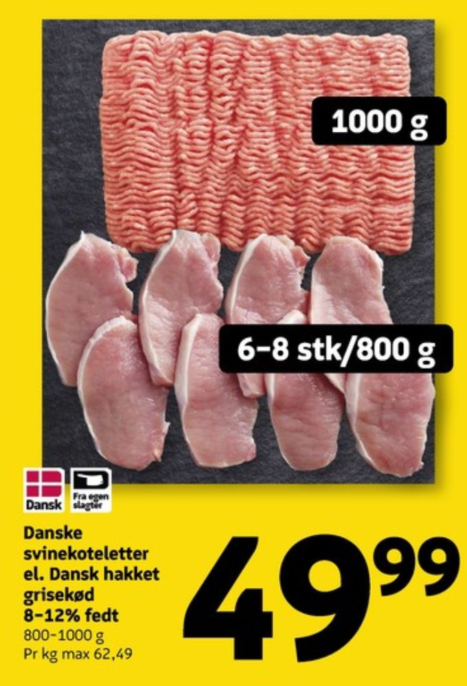 Hakket grisekød 8-12%