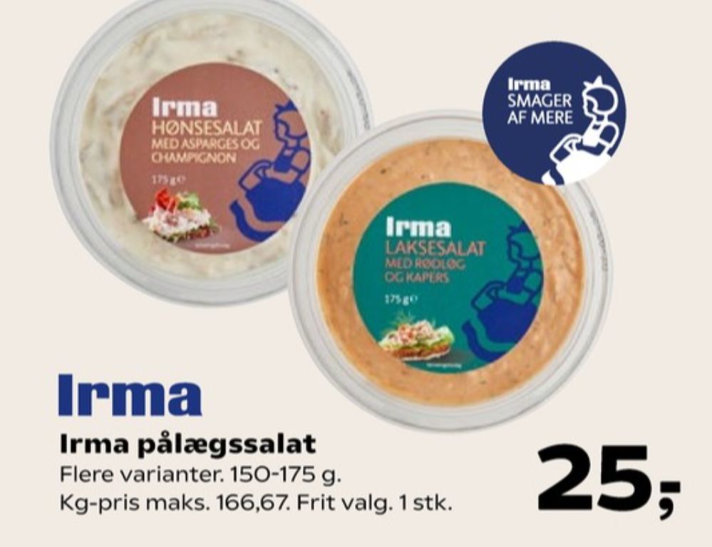 Irmas, Hønsesalat med Asparges og Champignon