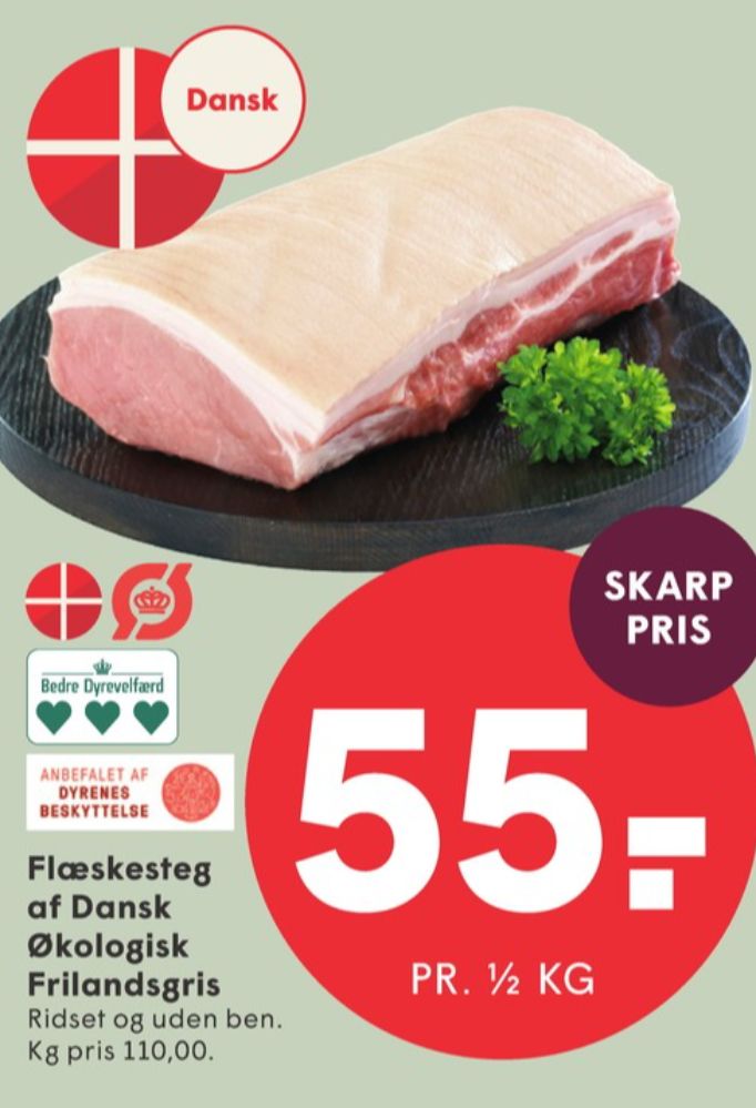 FRILAND Økologi, Flæskesteg