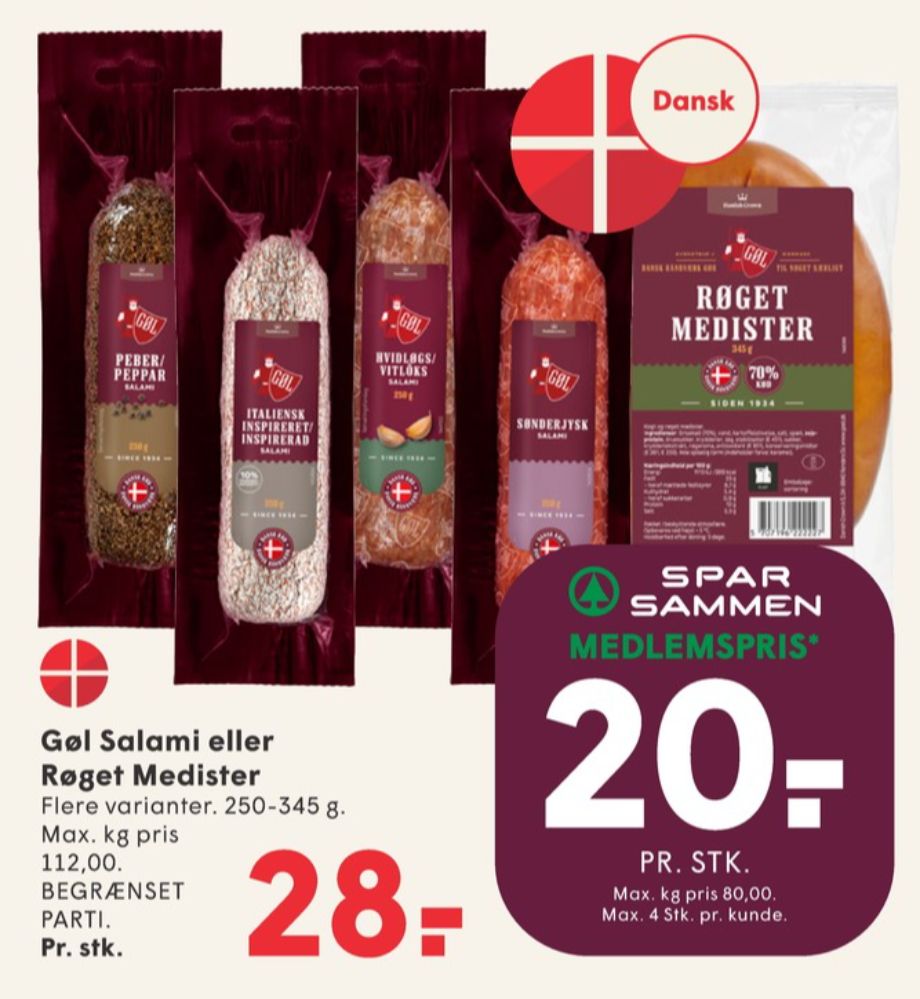 Gøl, Røget Medister