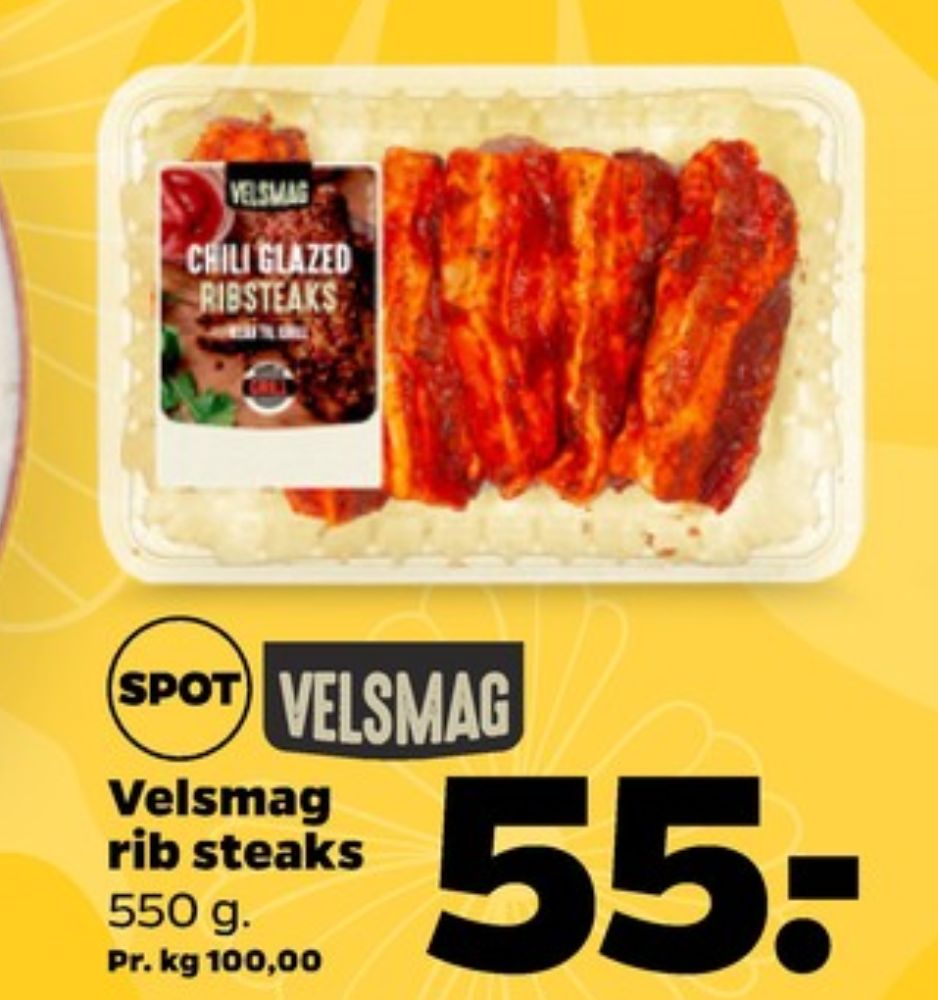 Velsmag, Ribsteaks