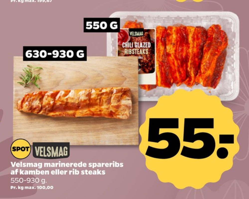 Velsmag, Spareribs