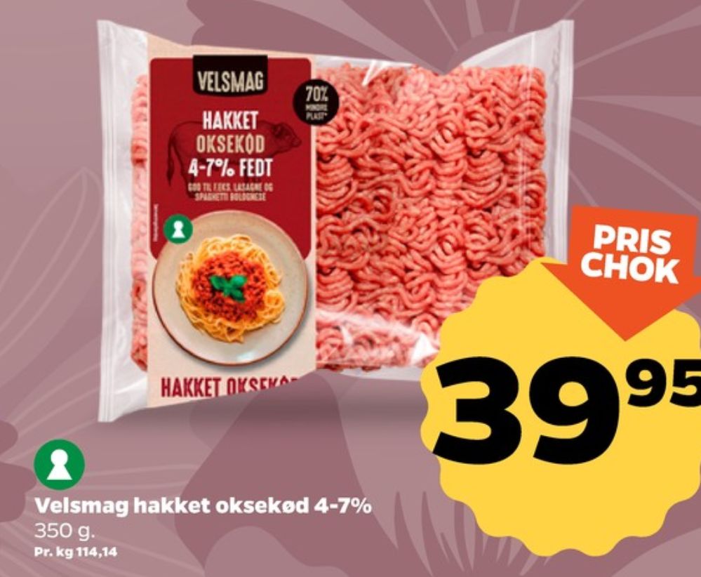 Velsmag, Hakket oksekød 4-7%