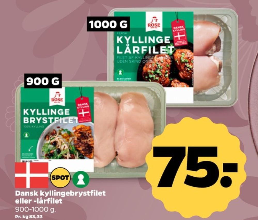 Rose, Kyllingelårfilet