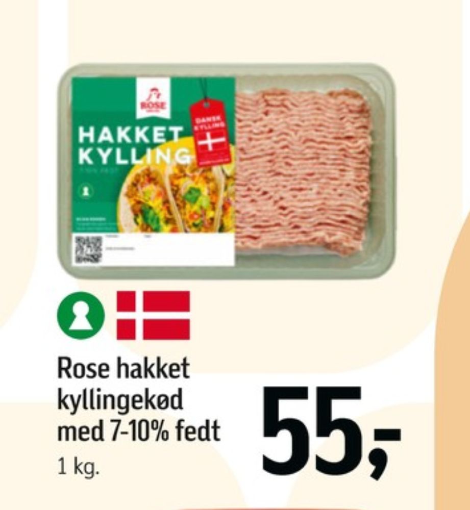 Rose, Hakket kylling 7-10%