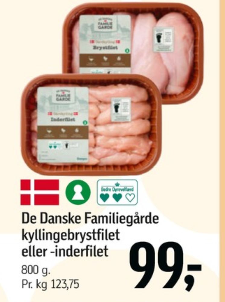De Danske Familiegårde, Kyllingeinderfileter