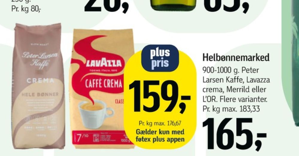 Peter Larsen Crema, Kaffebønner