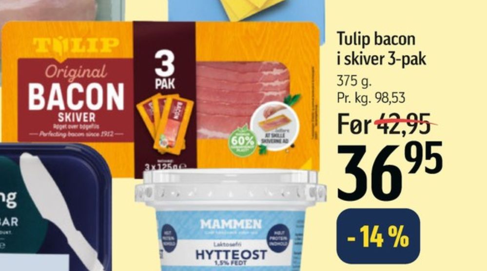 Tulip, Baconskiver 3 pk