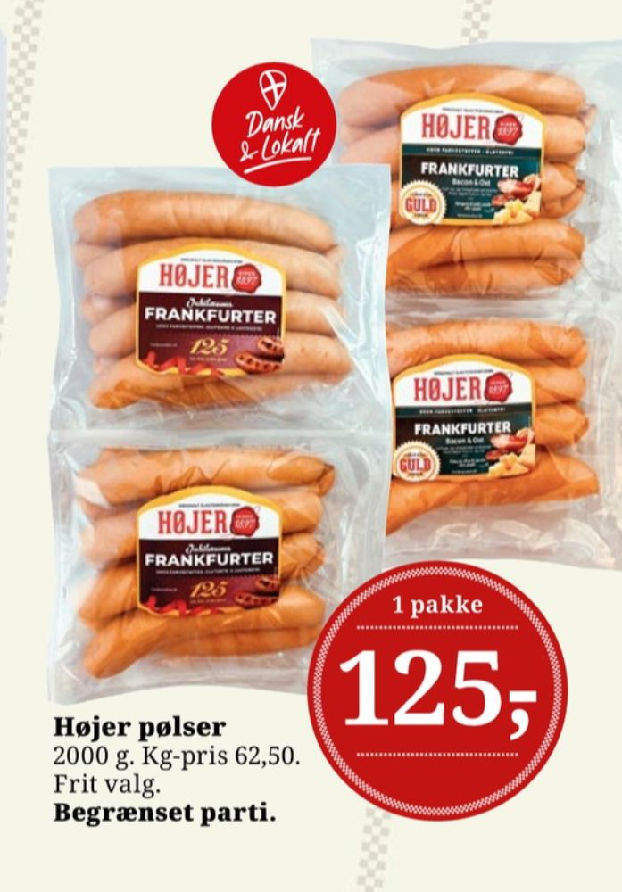 Højer Pølser, Frankfurter Bacon & Ost