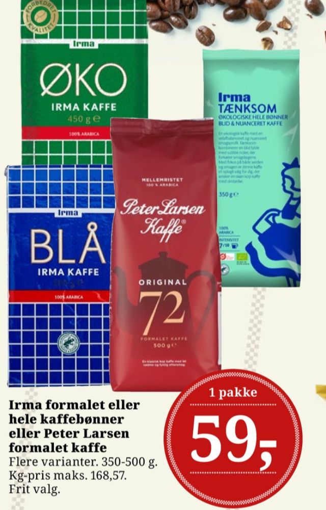 Peter Larsen Blanding 72, Kaffe Formalet