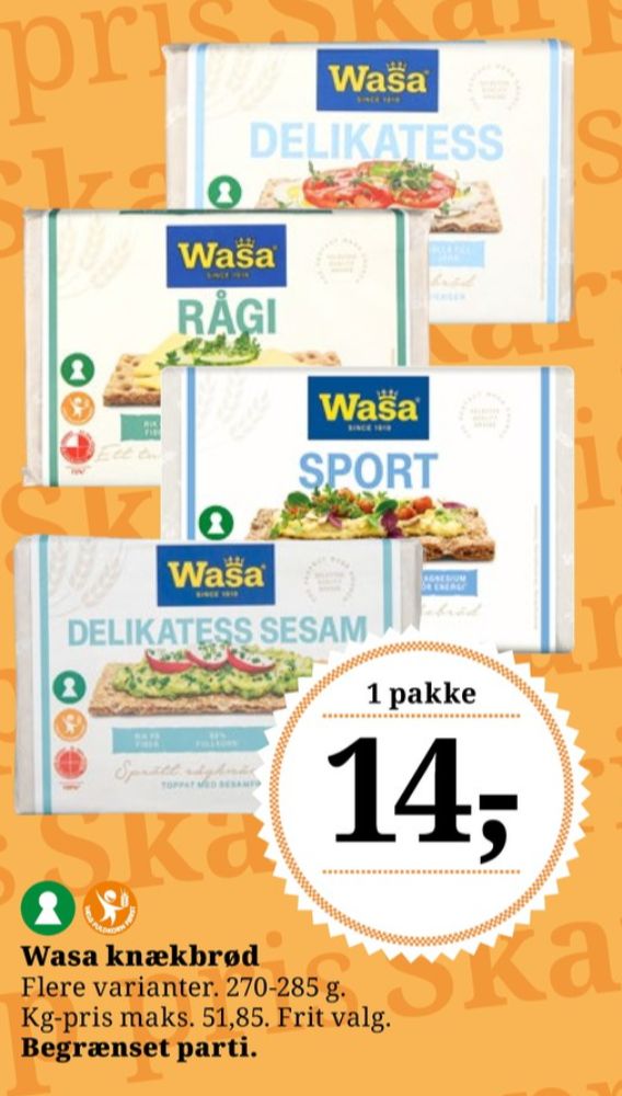 Wasa, Delikatesse Sesam knækbrød