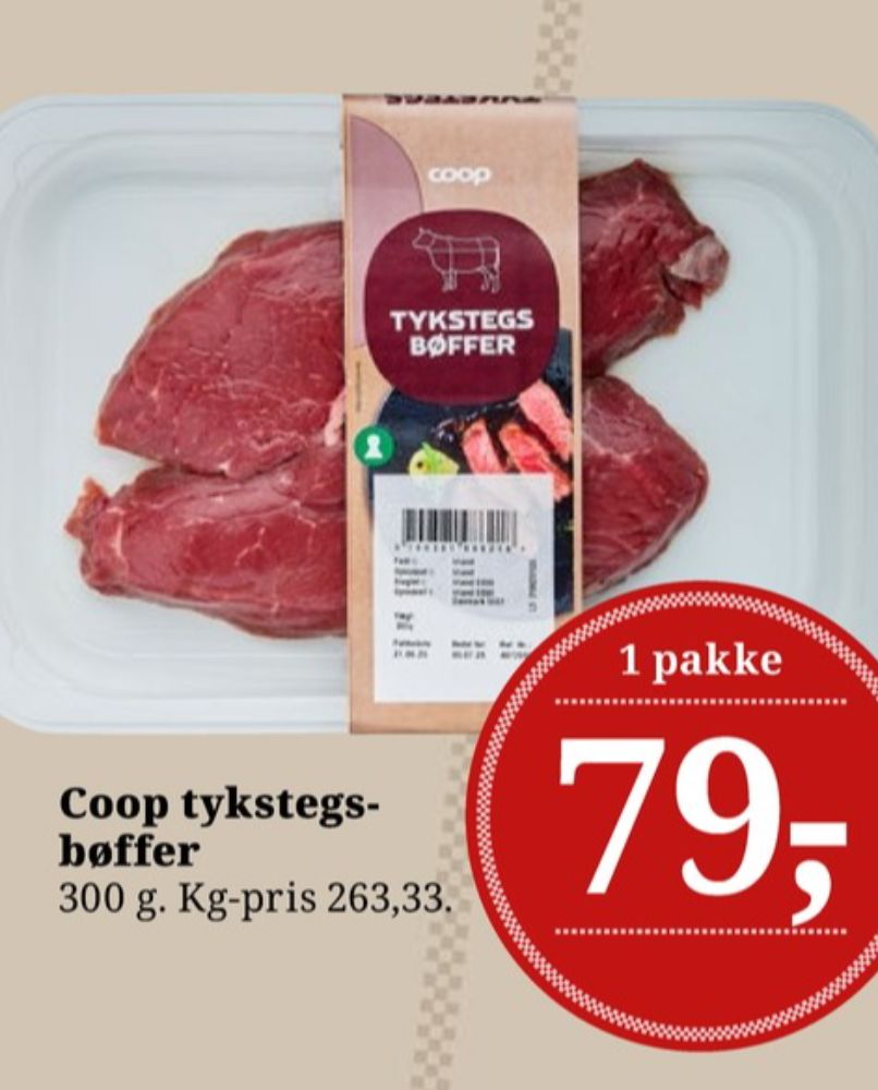 Coop, Oksetykstegsbøffer