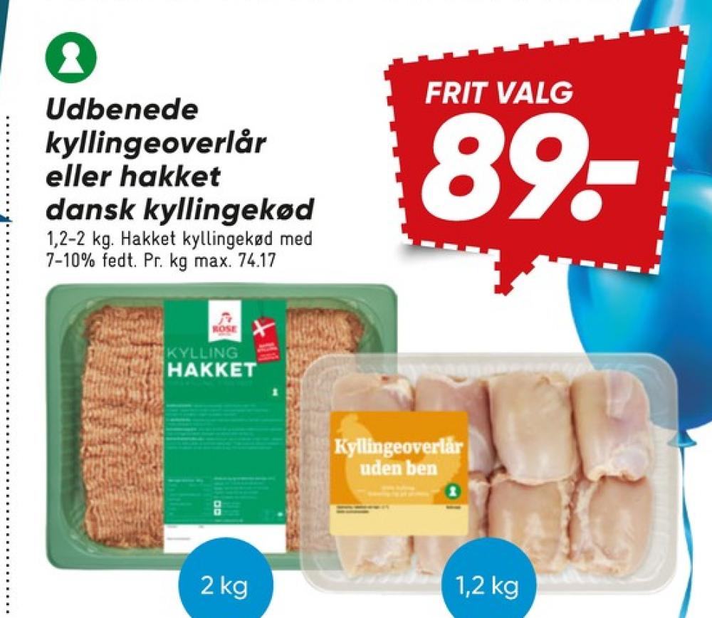 Rose, Hakket kylling 7-10%