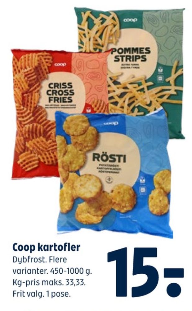 Coop, Pommes Strips