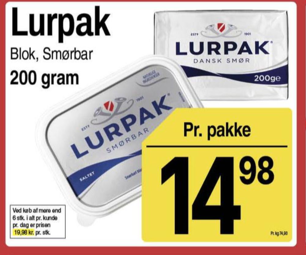 Lurpak, Smør