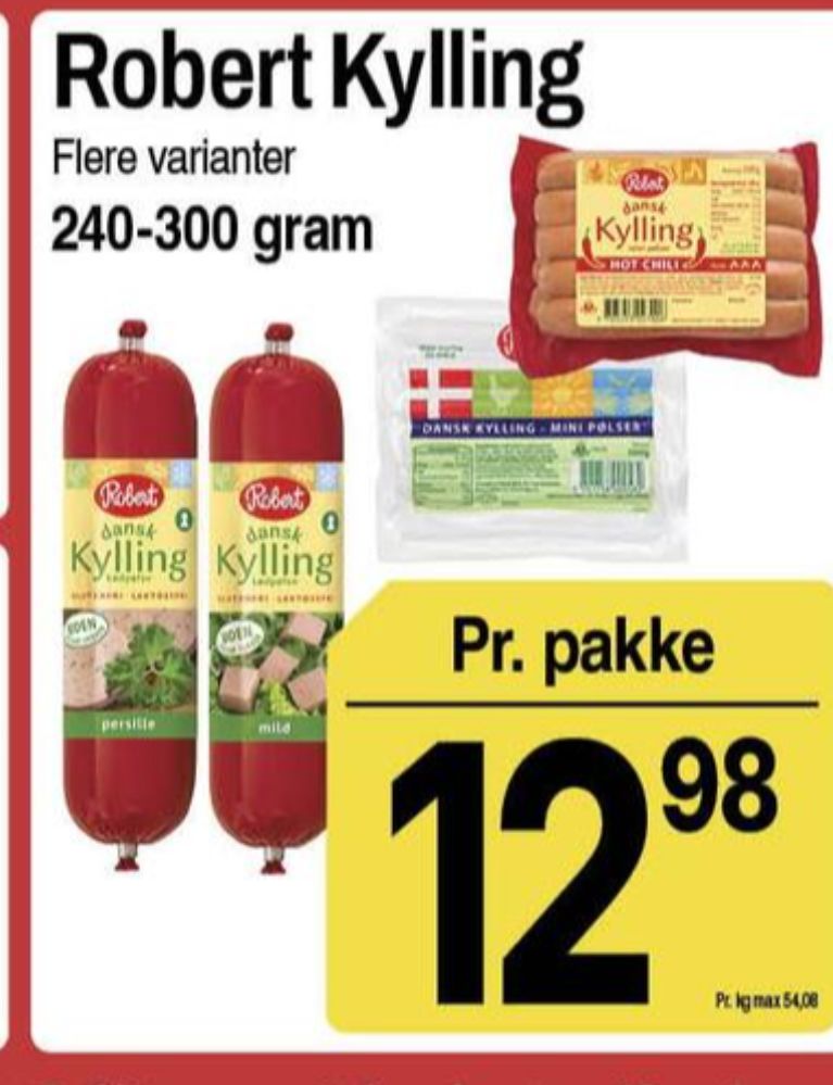 Robert, Kyllingepølser Mini Original