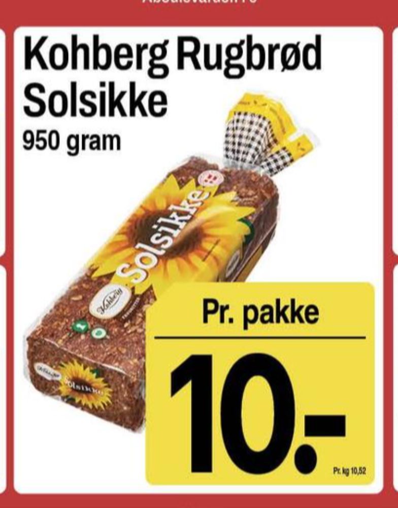 Kohberg, Solsikkerugbrød