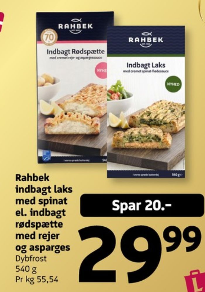 Rahbek, Indbagt Rødspætte med Cremet reje- og aspargessauce