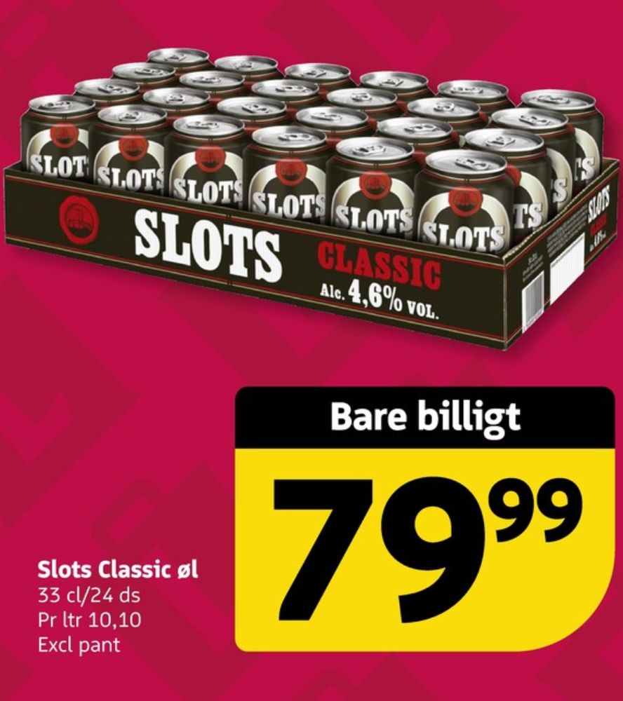Slots Classic, Øl 24 pk.