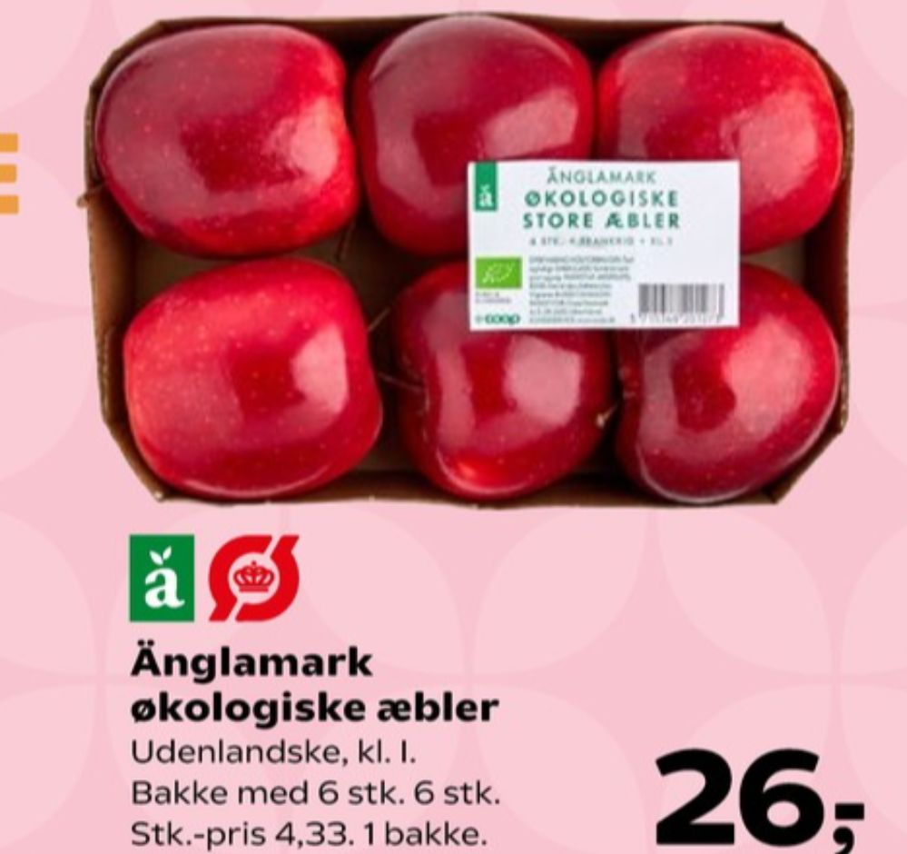Änglamark, Æbler