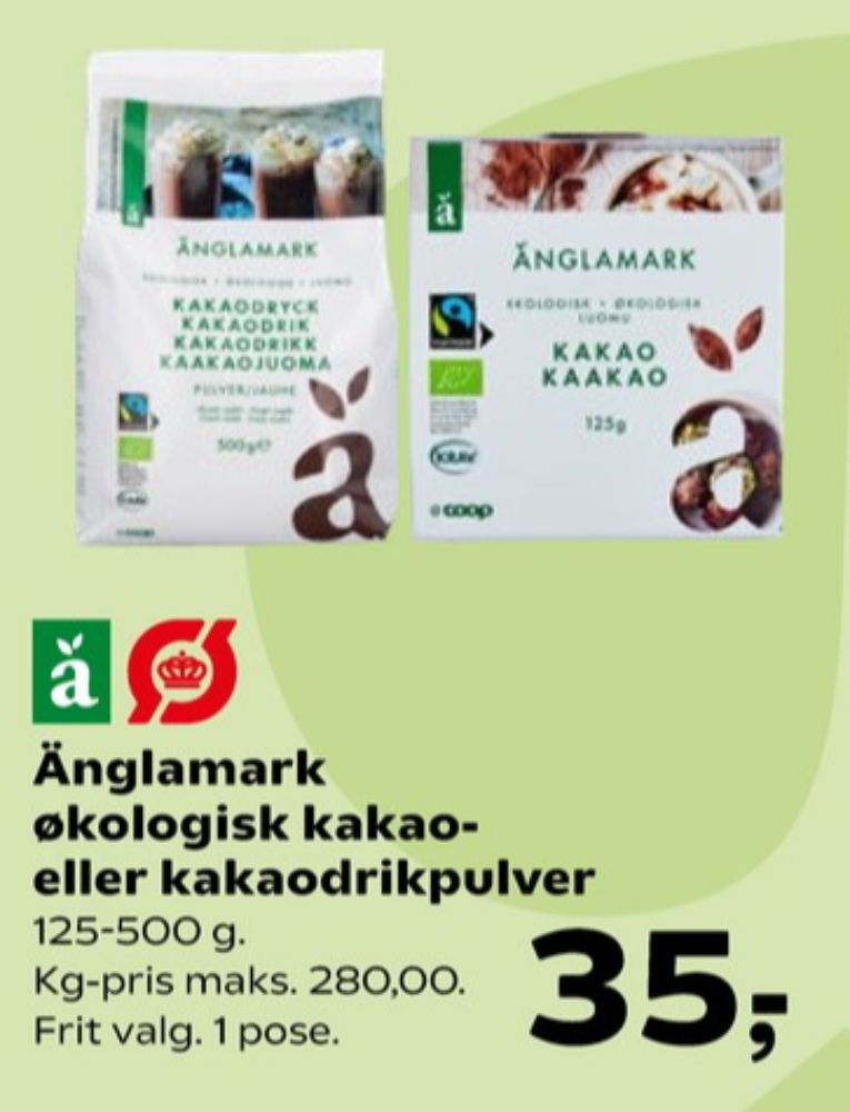 Änglamark, Kakaodrikspulver