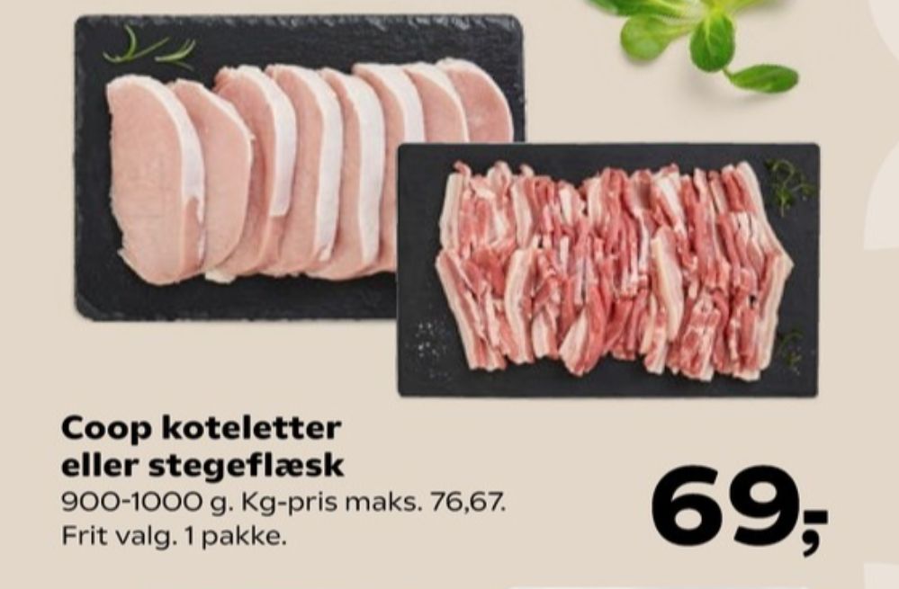 Coop, Flæsk i skiver