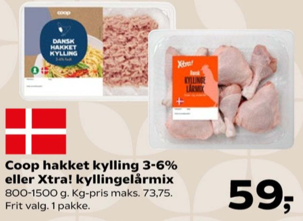 Coop, Hakket kylling 3-6%