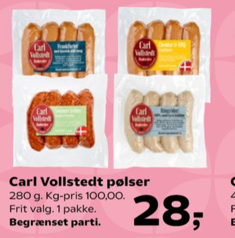 Carl Vollstedt's Eftf., Cheddar & BBQ Frankfurter