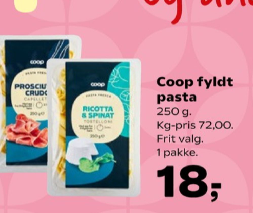 Coop, Ricotta Spinat Tortelloni