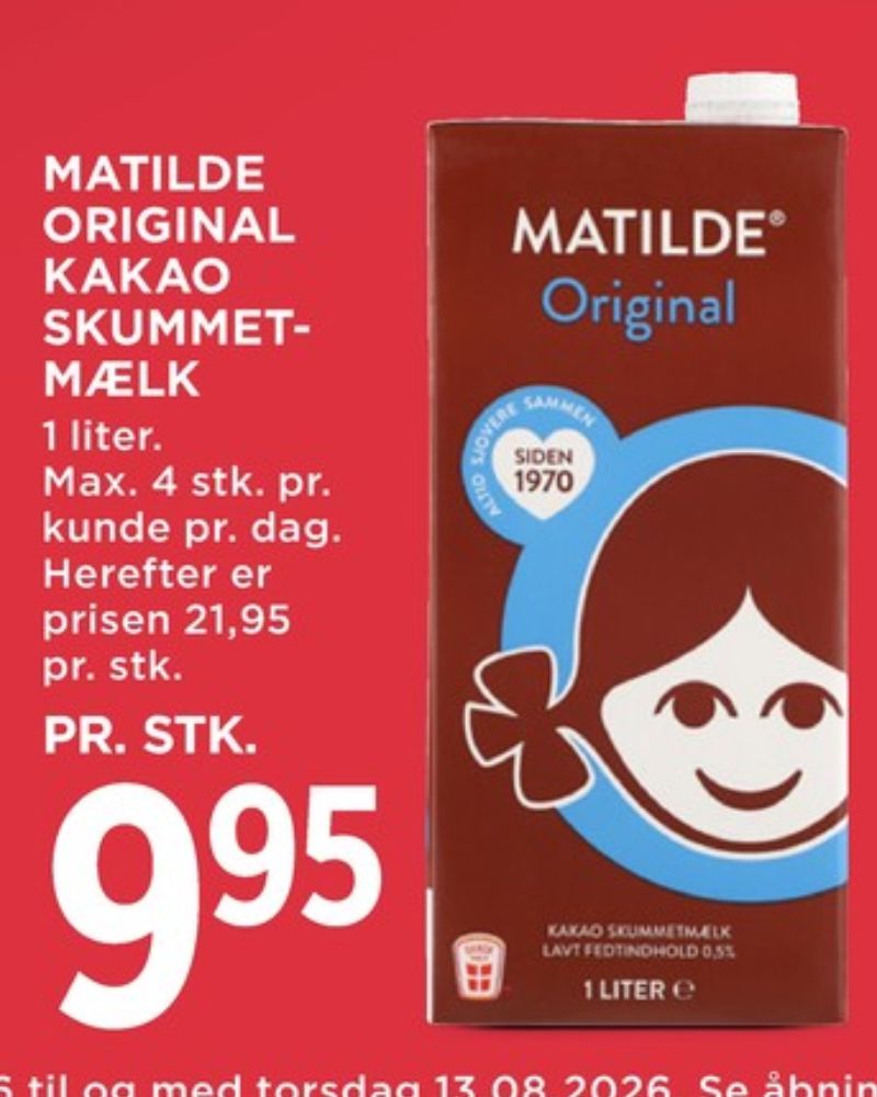 Matilde, Kakaomælk