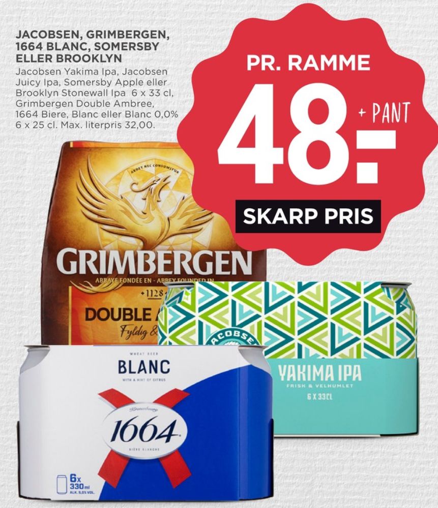 Kronenbourg 1664 Blanc 0,0%, Øl - Alkoholfri 6 pk.