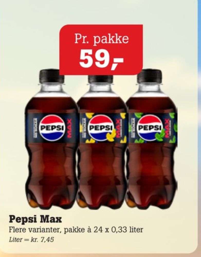 Pepsi Max Lemon, Cola 24 pk.